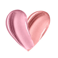 pink heart two tone makeup cream