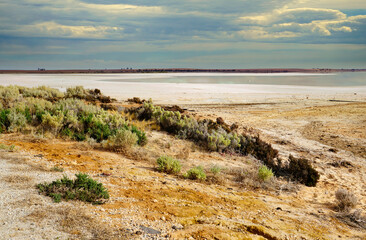Fototapeta na wymiar Salt lake, Lake tyrrell Australia