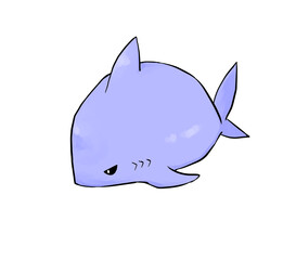 デフォルメ風サメのイラスト