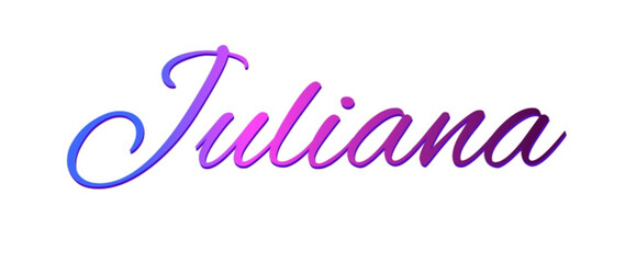 Juliana - light blue and blue color - male name - ideal for websites, emails, presentations, greetings, banners, cards, books, t-shirt, sweatshirt, prints

 - obrazy, fototapety, plakaty