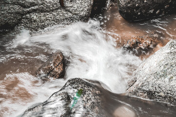 water flowing into the water