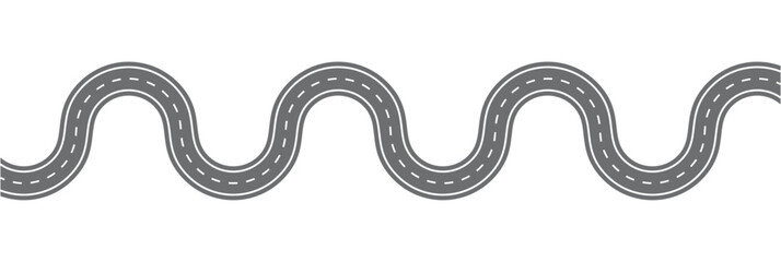 Infographic swirling winding road, isolated. Vector illustration.
