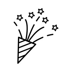 confetti popper icon for graphic and web design
