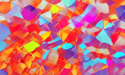 Abstract bright geometric background, colorful and creative banner in a flat style for the design of covers and posters