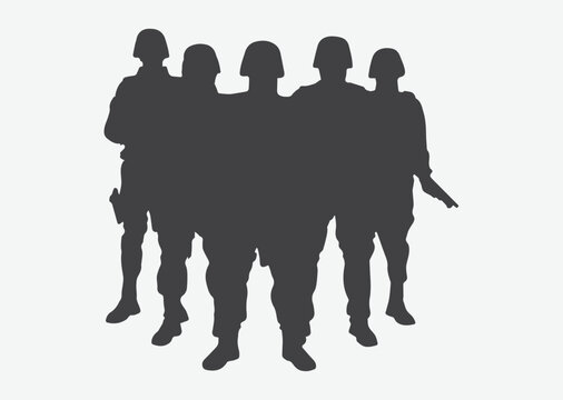 Elite Shadows, Dynamic Silhouettes of a Special Weapons and Tactics (SWAT) Team