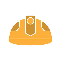 Construction helmet icon clipart design template isolated