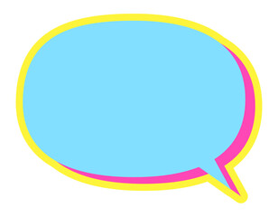 Fototapeta premium 影のある立体的な色々な形のフキダシ 楕円