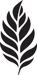 Alternate Leaf Black And White, Vector Template  for Cutting and Printing