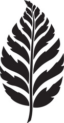 Cinnamon Leaf Black And White, Vector Template Set for Cutting and Printing