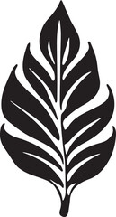 Lanceolate leaf Black And White, Vector Template Set for Cutting and Printing