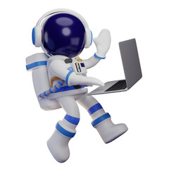 Astronaut 3D character, High quality rendering, business 3D illustration, business focus