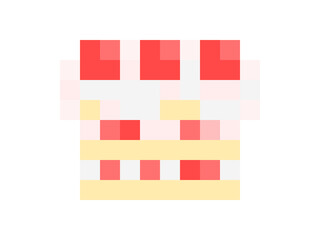 いちごのショートケーキのドット絵