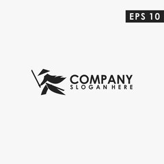 Samurai Ronin Logo Design Vector Template. Modern Design. Vector Illustration