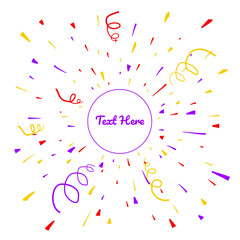 spreads confetti with copy space 