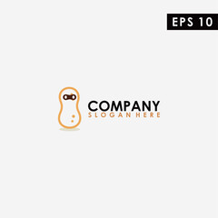 Peanut Of Head Ninja Logo Design Vector Template. Modern Design. Vector Illustration