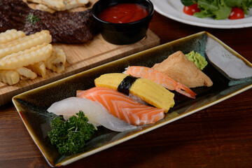 fresh seafood salmon raw fish food