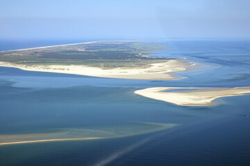 Netherlands. Aerial view of Wadden Island Vlieland