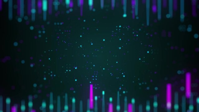 Futuristic Digital Line and Dots Motion Background