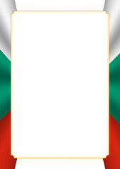 Vertical  frame and border with Bulgaria flag
