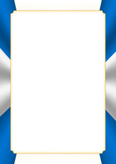 Vertical  frame and border with Honduras flag