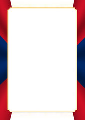 Vertical  frame and border with Laos flag