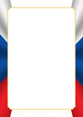 Vertical  frame and border with Slovakia flag