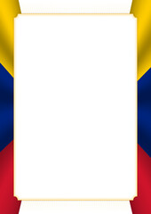 Vertical  frame and border with Venezuela flag