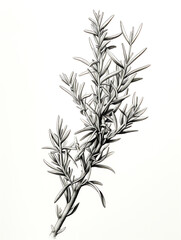 Naklejka premium Generative AI : rosemary