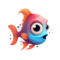 cute fish with big eyes AI generative