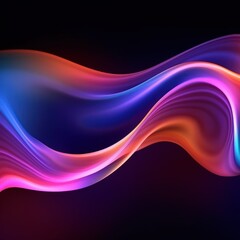 Obraz premium Visualization of sound waves. Abstract futuristic background with colorful glowing neon moving high speed wave lines and bokeh lights. Data transfer concept. Fantastic wallpaper. Generative AI