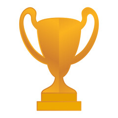 Elegant gold color championship trophy