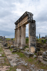 Fototapeta na wymiar Remains of an ancient city, Hierapolis, Denizli Province, Turkey