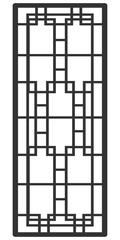 Traditional Japan Korea China ornament frame pattern. Asian door window antique.