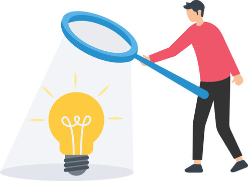 Business insights, intelligence information for competitive advantage and Search Creative idea, discover new business, businessmen search new creative idea

