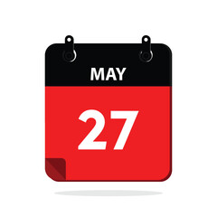 calender icon, 27 may icon with white background