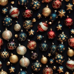 Christmas ornaments - background created using generative AI tools
