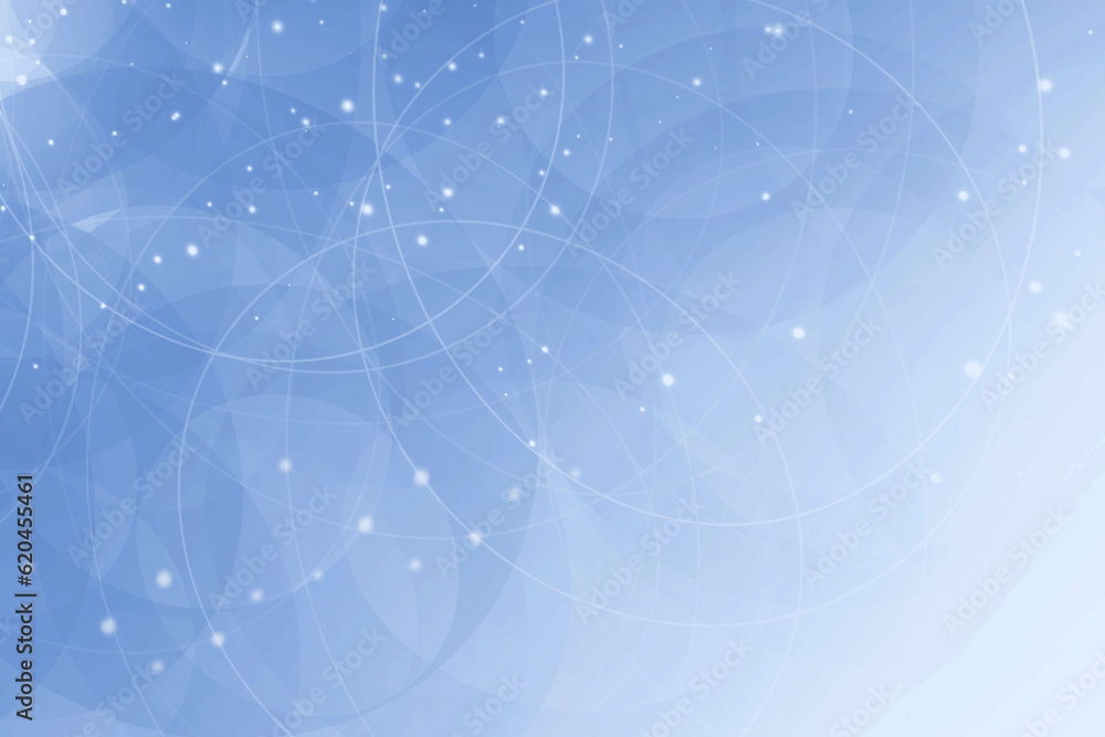 Poster elegant light blue abstract background with white circulars lines and dots. modern simple texture gr