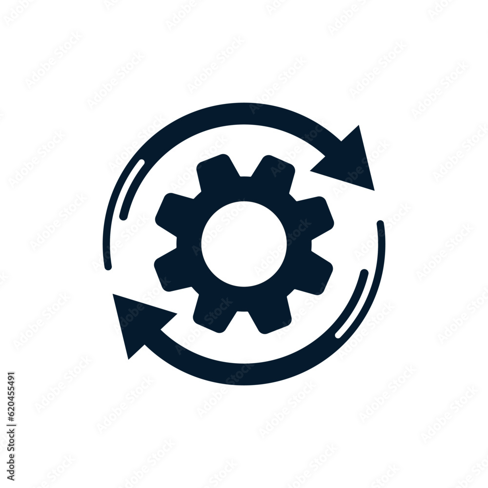 Poster the concept of updating, adapting technical capabilities. vector icon isolated on white background.
