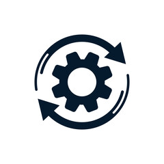 The concept of updating, adapting technical capabilities. Vector icon isolated on white background.