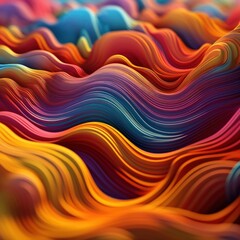 Obraz premium Visualization of sound waves. Abstract futuristic background with colorful glowing neon moving high speed wave lines and bokeh lights. Data transfer concept. Fantastic wallpaper. Generative AI