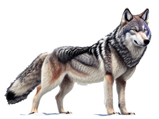 A wolf illustration, transparent png