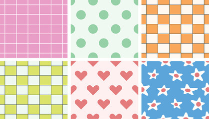 Cute vector illustration of seamless pattern random art or texture design