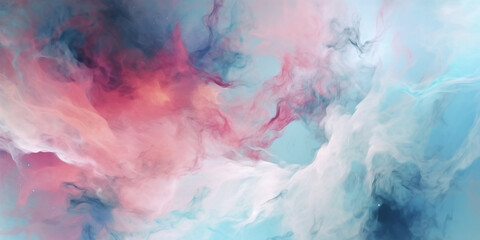 Fototapeta na wymiar abstract pastel pale blue pink galaxy nebula background