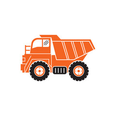 Dump truck icon.vector illustration logo design.