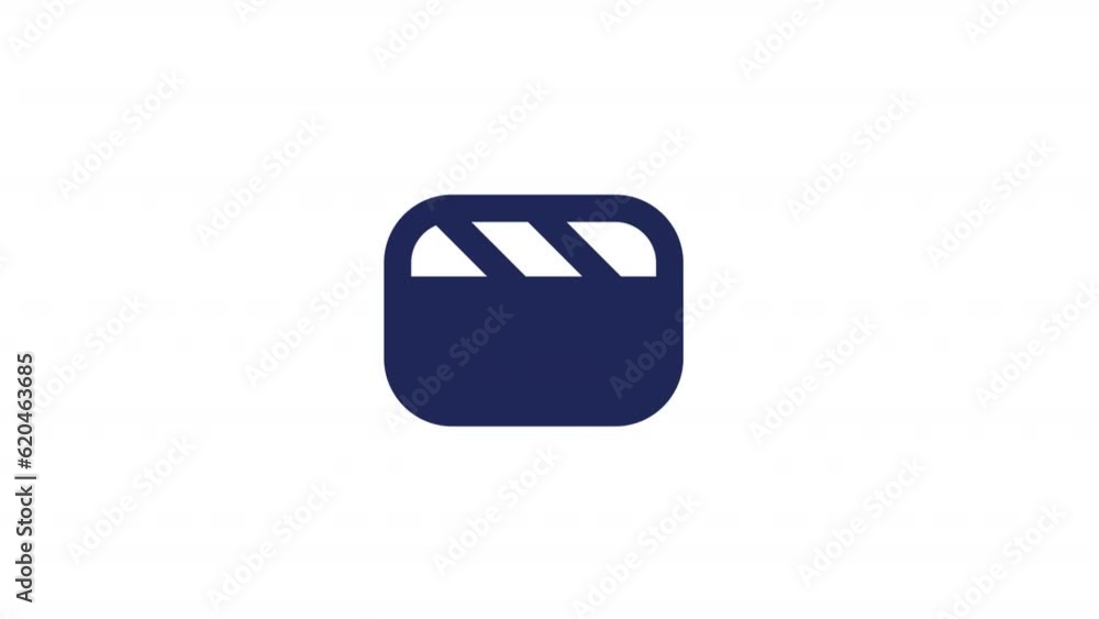 Poster animated export file solid ui icon. cloud storage. save project. filming production. looped hd video