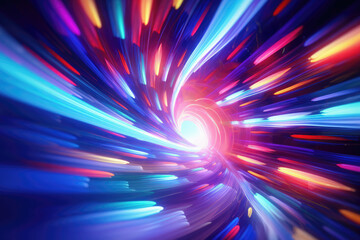 Colorful Spinning Lights Abstract Background
