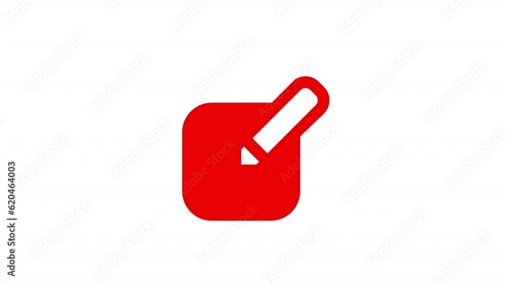 Poster animated edit solid ui icon. footage montage. software tool. change media file. looped hd video with