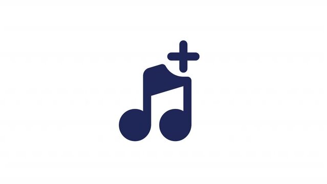 Animated audio solid ui icon. Change sound. Add music to footage. Film editing. Looped HD video with alpha channel transparency. Isolated glyph symbol animation on white space for web, mobile