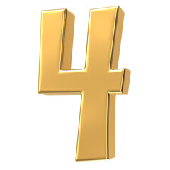 Fototapeta premium Number Gold 3D Render