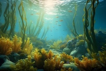 Fototapeta na wymiar landscape under water 